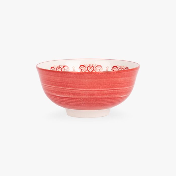 Bol Géométrique Rouge ASIA – Image 1
