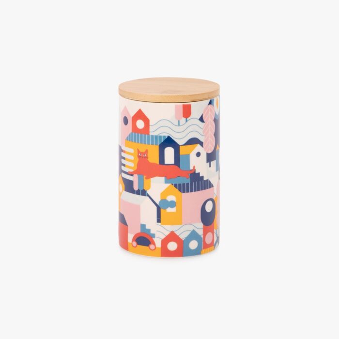 Pot avec couvercle en Bambou CAT IN THE CITY – Image 2
