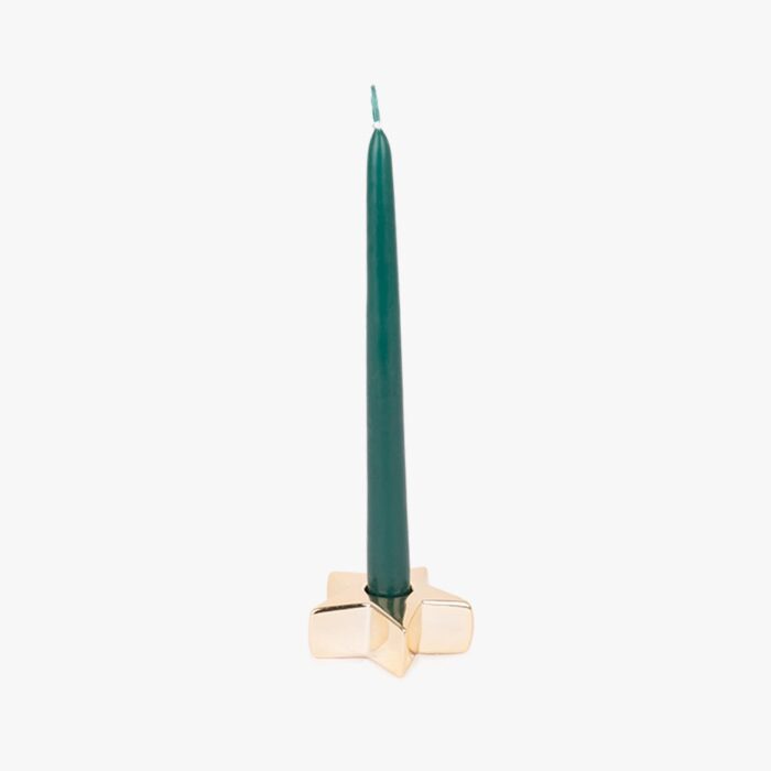 Bougeoir étoile dorée 8x3cm NEW BRIGHT – Image 2