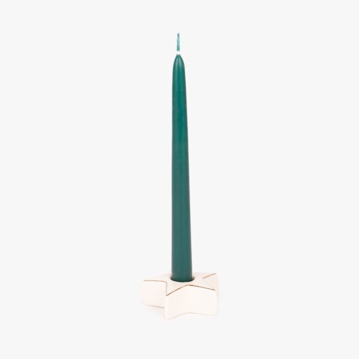 Bougeoir en forme d'étoile blanc 8x3cm NEW BRIGHT – Image 2