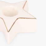 Bougeoir en forme d'étoile blanc 8x3cm NEW BRIGHT – Image 3