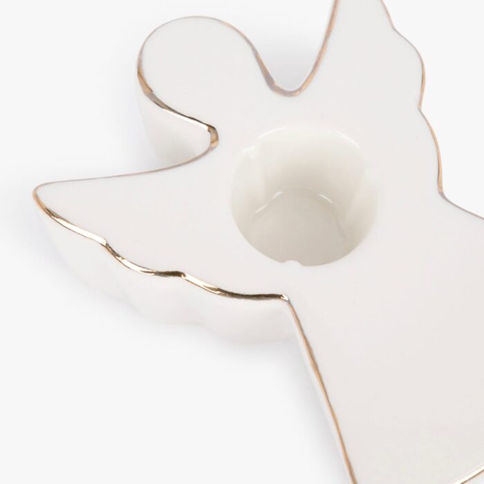 Bougeoir ange blanc 9x3cm NEW BRIGHT – Image 4