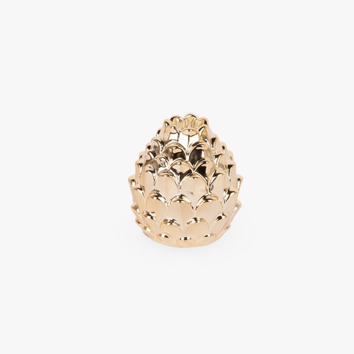 Bougeoir artichaut doré 9cm NEW BRIGHT – Image 1
