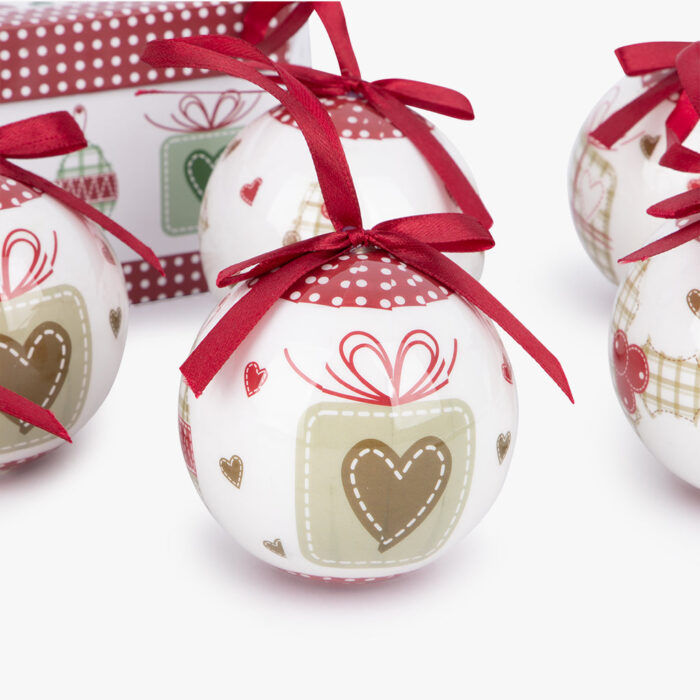 Boules de Noël à carreaux (7 pièces) COZY - Image 2