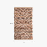 Tapete em Pele e Algodão Bege e Castanho Escuro 70x200 LIVELY - Image 5
