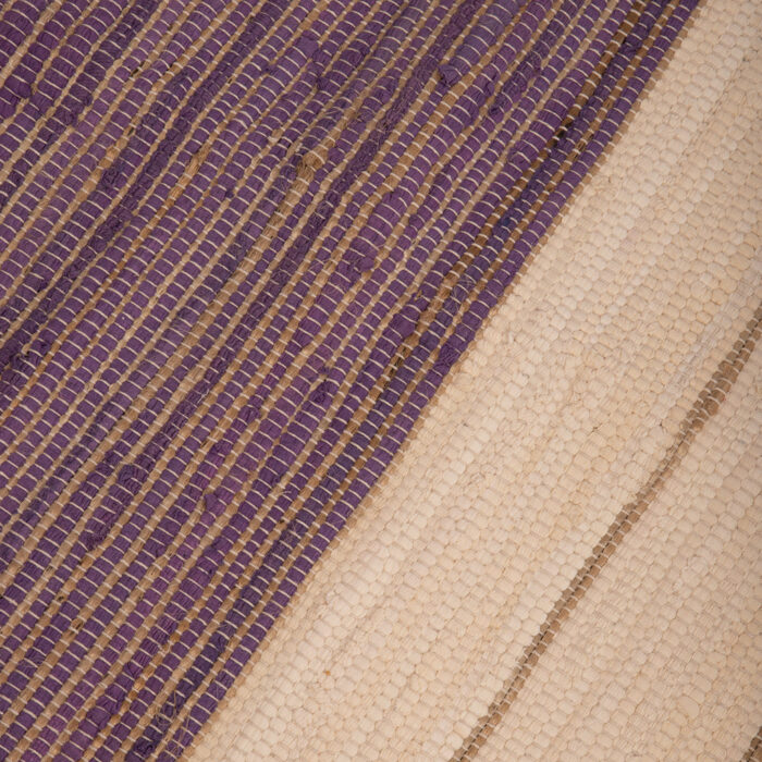 Tapete de Algodão e Juta Bege e Roxo 70x150 BLIDA - Image 2