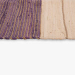 Tapete de Algodão e Juta Bege e Roxo 70x150 BLIDA - Image 3