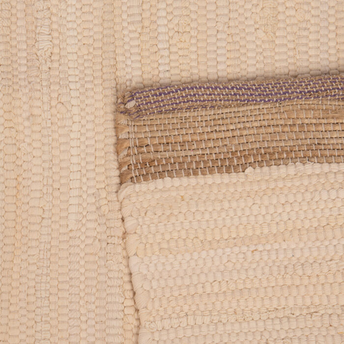 Tapete de Algodão e Juta Bege e Roxo 70x150 BLIDA - Image 4