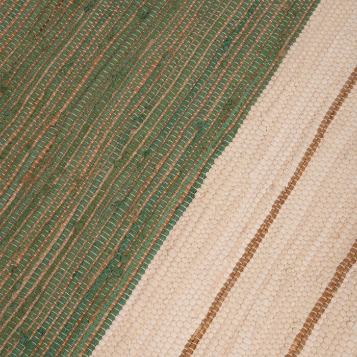 Tapete de Algodão e Juta Bege e Verde 120x180 BLIDA - Image 3