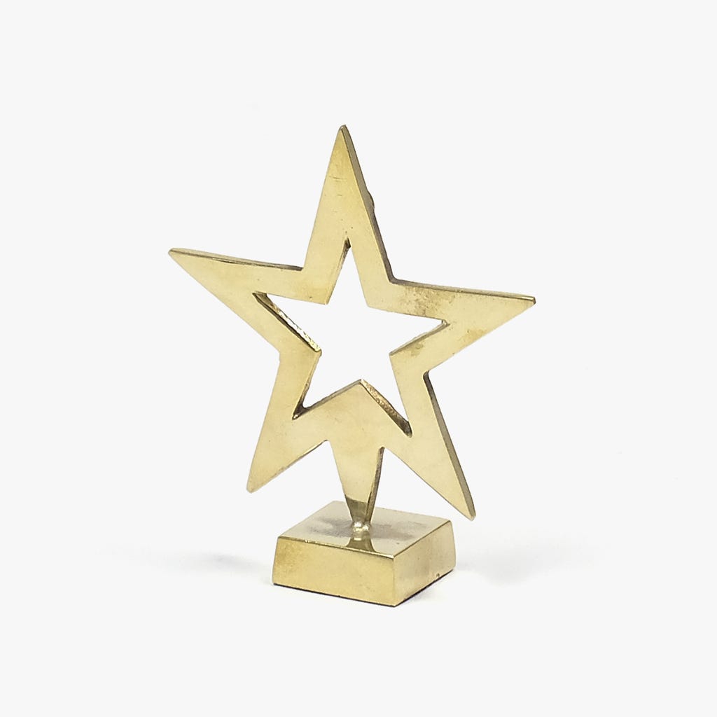 89481099_1.jpg Marque-place en métal étoile dorée PARTY – Image 1