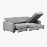 Canapé chaise longue gris KEEN – Image 2