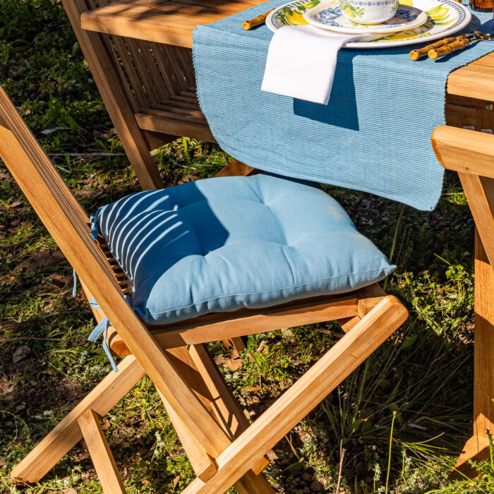 Coussin de Chaise Coton Bleu 4EVERYDAY – Image 1