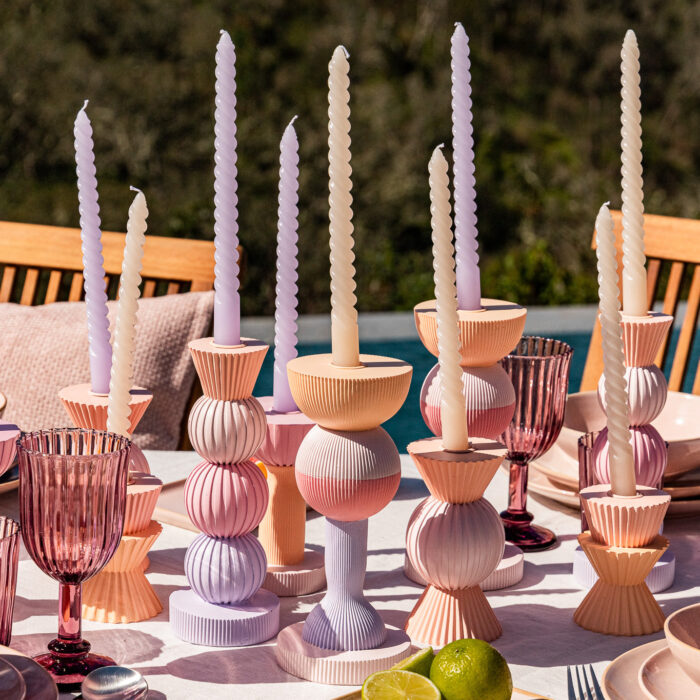 Bougeoir Géométrique Pastel Grand MARSHMALLOW – Image 5