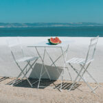 Ensemble Table et 2 chaises Métal Blanc COLORFUL