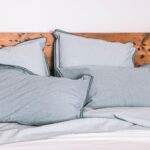 Taie d'oreiller en coton bleu 45x90cm GRÀCIA – Image 5