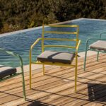 Fauteuil en métal jaune BONFIM