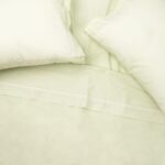 Drap de dessus Coton Percale Vert Clair 270x280 SAMOA