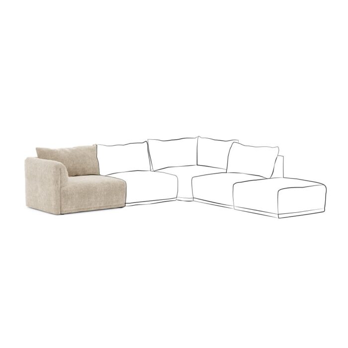 Module de canapé accoudoir gauche beige COTILLARD – Image 7