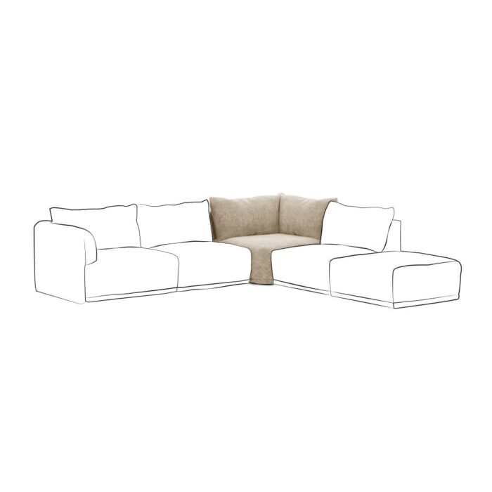 Module de canapé d'angle beige COTILLARD – Image 6