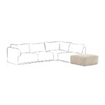 Módulo de sofá pouf bege COTILLARD - Image 6